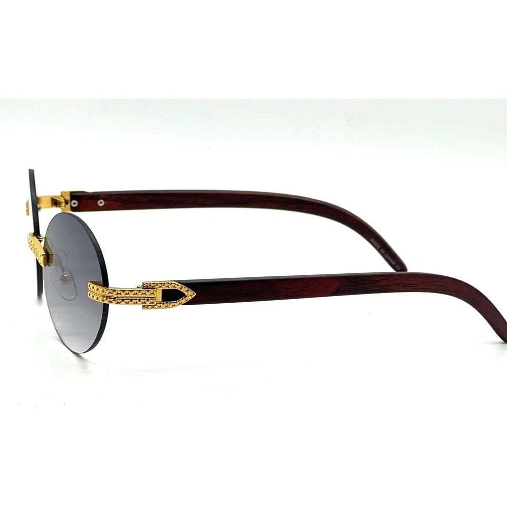 Rimless Sunglasses Women Small Frameless Gold Elegant Fashion Shades Retro Gafas